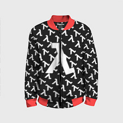 Бомбер детский Half liife logo pattern, цвет: 3D-красный