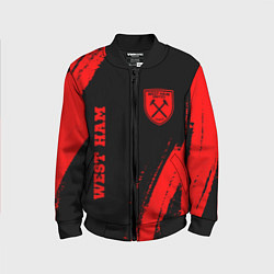Бомбер детский West Ham - red gradient вертикально, цвет: 3D-черный