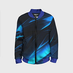 Бомбер детский Грани неоновые текстура, цвет: 3D-синий