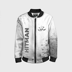 Бомбер детский Hitman - white gradient вертикально, цвет: 3D-черный