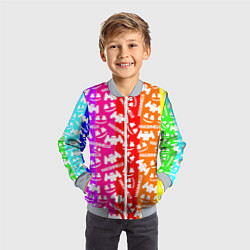 Бомбер детский Marshmello rainbow, цвет: 3D-серый — фото 2