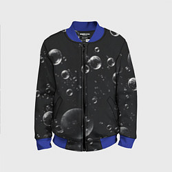 Детский бомбер Пузыри на черном фоне