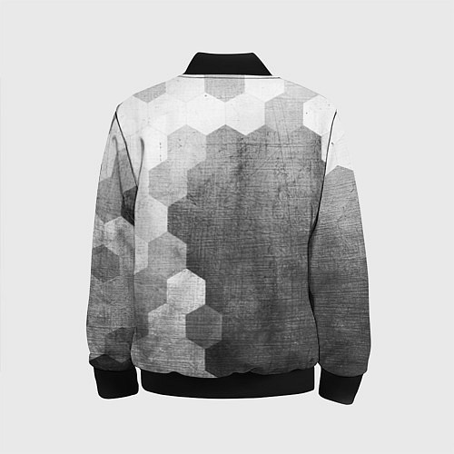 Детский бомбер Portal - grey gradient по-вертикали / 3D-Черный – фото 2