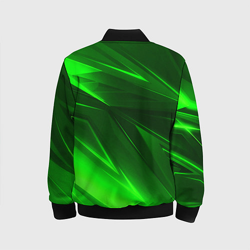 Детский бомбер Кислотные стрипсы неон / 3D-Черный – фото 2