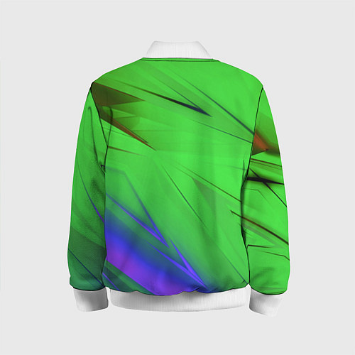 Детский бомбер Кислотно неоновая геометрия / 3D-Белый – фото 2