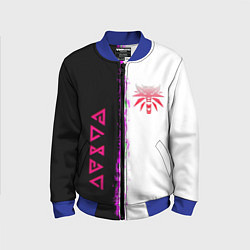 Бомбер детский The Witcher logo краски, цвет: 3D-синий