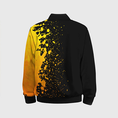 Детский бомбер Deadlock - gold gradient по-вертикали / 3D-Черный – фото 2