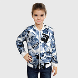 Бомбер детский Персонажи из игры Майнкрафт, цвет: 3D-белый — фото 2