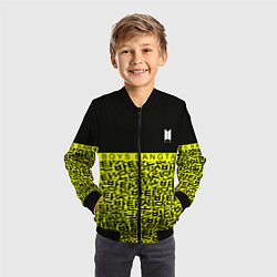 Бомбер детский BTS pattern kpop, цвет: 3D-черный — фото 2