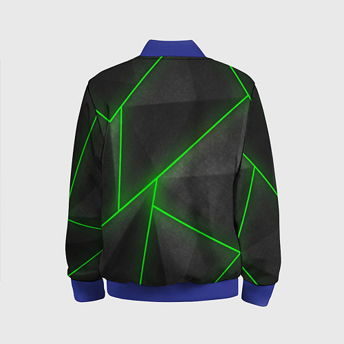 Детский бомбер Лучи неон абстракция / 3D-Синий – фото 2