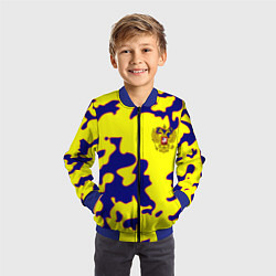 Бомбер детский Российская империя камуфляж желтый, цвет: 3D-синий — фото 2