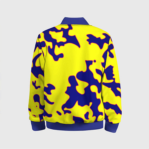 Детский бомбер Российская империя камуфляж желтый / 3D-Синий – фото 2
