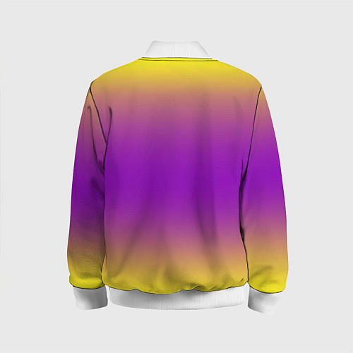 Детский бомбер Градиент текстура абстракция / 3D-Белый – фото 2