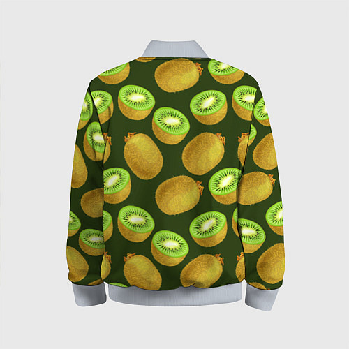 Детский бомбер Киви цветной паттерн / 3D-Серый – фото 2