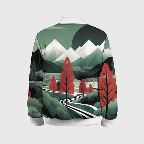 Детский бомбер Дорога на природу / 3D-Белый – фото 2