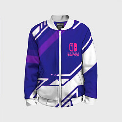 Бомбер детский Нинтендо геометрия киберспорт, цвет: 3D-белый