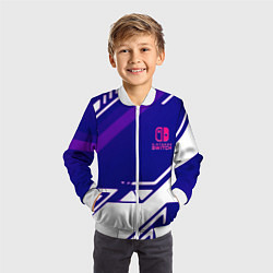 Бомбер детский Нинтендо геометрия киберспорт, цвет: 3D-белый — фото 2