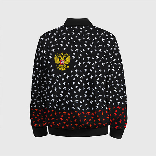Детский бомбер Герб РФ и ссср ласточки / 3D-Черный – фото 2