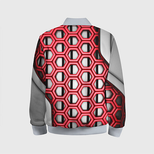 Детский бомбер Россия герб сетка метала / 3D-Серый – фото 2