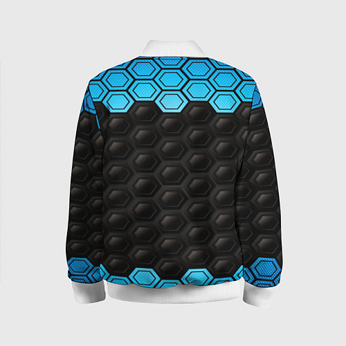 Детский бомбер BMW carbon auto / 3D-Белый – фото 2