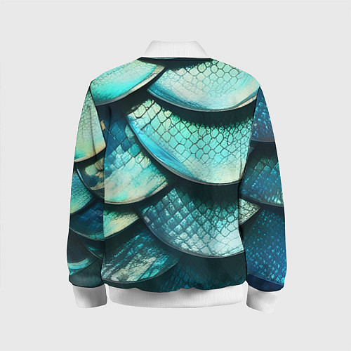 Детский бомбер Чешуя крупной рыбы / 3D-Белый – фото 2