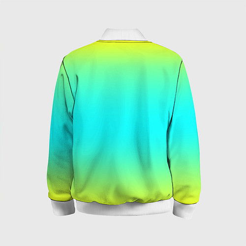 Детский бомбер Кислотный градиент абстракция / 3D-Белый – фото 2