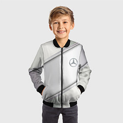 Бомбер детский Mercedes benz metalic collection, цвет: 3D-черный — фото 2