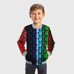 Бомбер детский Marshmello gradient, цвет: 3D-серый — фото 2