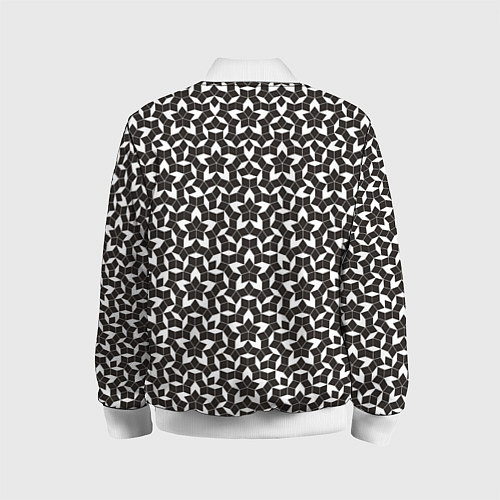 Детский бомбер Паттерн Пенроуза: черно-белый / 3D-Белый – фото 2