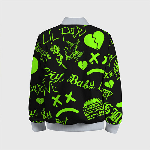 Детский бомбер Lil Peep кислота / 3D-Серый – фото 2