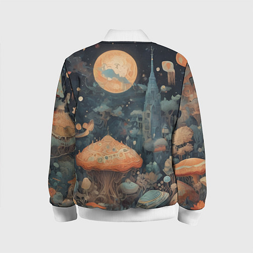 Детский бомбер Сказочная абстракция / 3D-Белый – фото 2