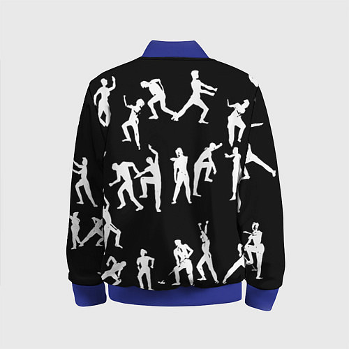 Детский бомбер Silhouettes of moving people / 3D-Синий – фото 2