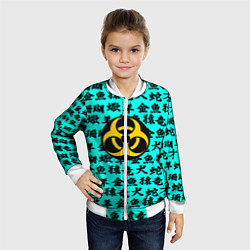 Бомбер детский Resident Evil japan pattern, цвет: 3D-белый — фото 2