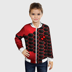 Бомбер детский BMW abstract auto, цвет: 3D-белый — фото 2