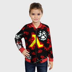 Бомбер детский Half life anarhy, цвет: 3D-красный — фото 2