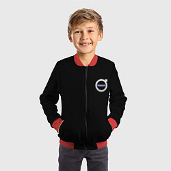 Бомбер детский Volvo logo auto, цвет: 3D-красный — фото 2