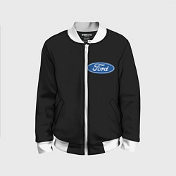 Бомбер детский FORD logo auto, цвет: 3D-белый