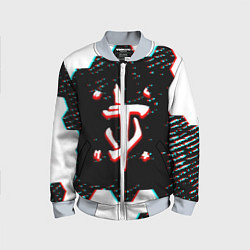 Детский бомбер Doom hexagon glitch color