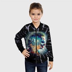 Бомбер детский Джокер в мегаполисе - осколки, цвет: 3D-черный — фото 2