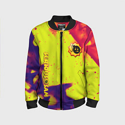 Бомбер детский Serious Sam flame yellow, цвет: 3D-черный