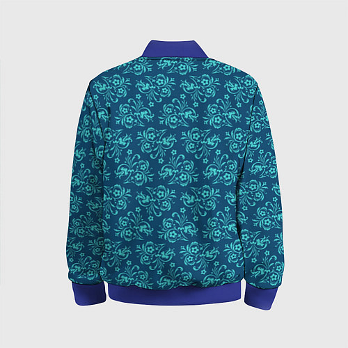 Детский бомбер Цветочные обои / 3D-Синий – фото 2