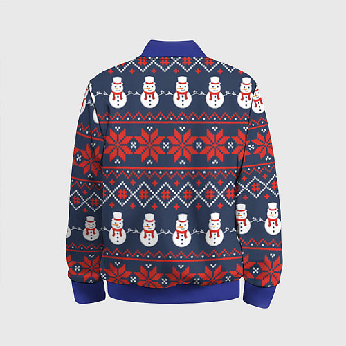 Детский бомбер Christmas Background / 3D-Синий – фото 2