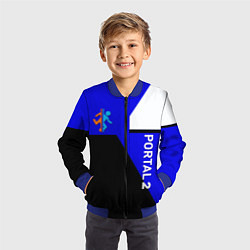 Бомбер детский Portal geometry steel game, цвет: 3D-синий — фото 2