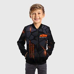 Бомбер детский KTM - плиты с эффектом свечения, цвет: 3D-черный — фото 2