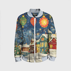 Детский бомбер Новый год на улице