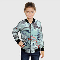 Бомбер детский Crazy waves, цвет: 3D-черный — фото 2