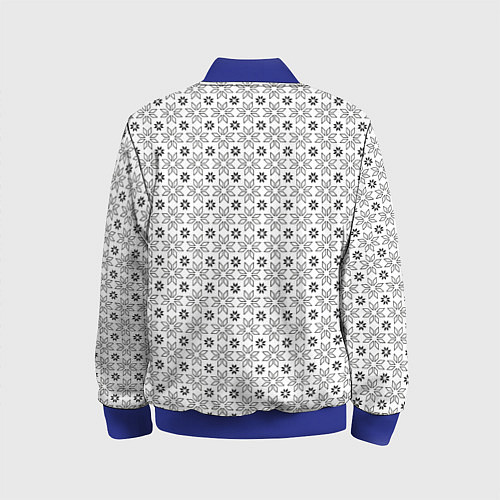 Детский бомбер Чёрные звёзды на чёрном фоне / 3D-Синий – фото 2