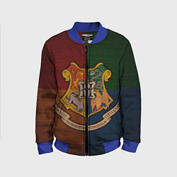 Бомбер детский Hogwarts emblem, цвет: 3D-синий