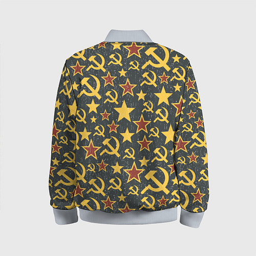 Детский бомбер Серп и Молот - СССР / 3D-Серый – фото 2