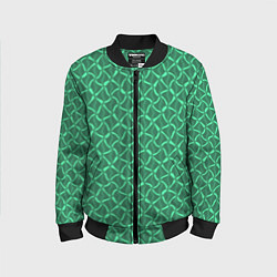 Бомбер детский Зелёный нефритовый искажение, цвет: 3D-черный